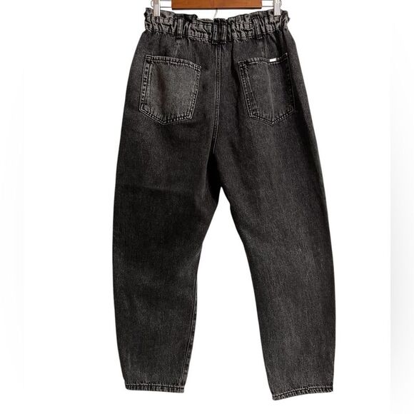 Zara Black Baggy Cropped Jeans New Size 8 - Picture 2 of 13